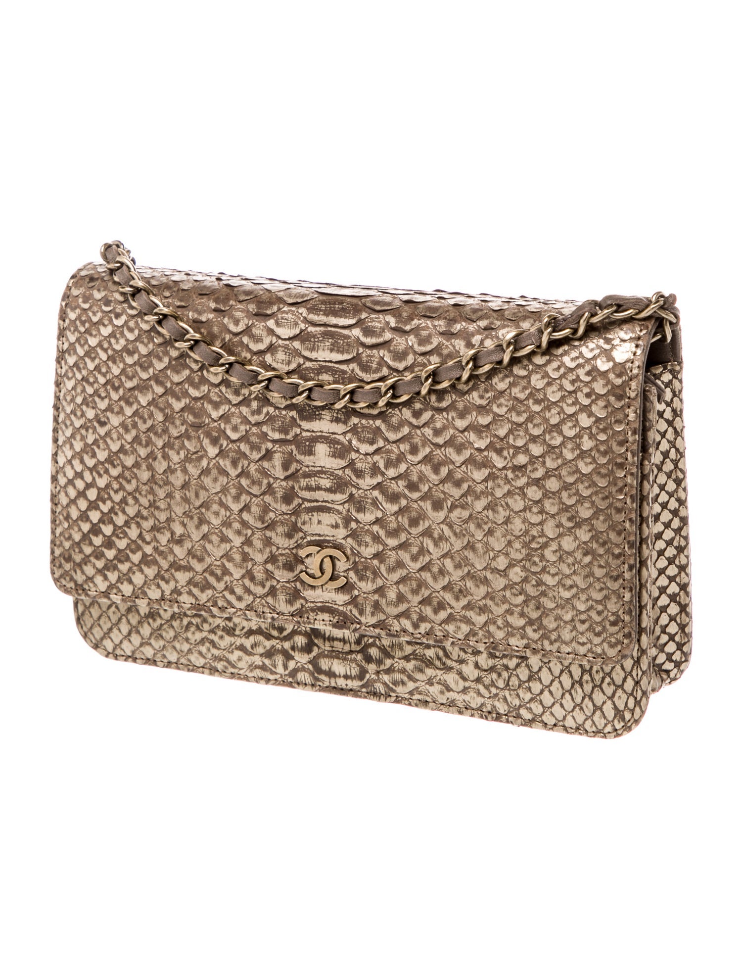 Chanel Python Classic Wallet On Chain